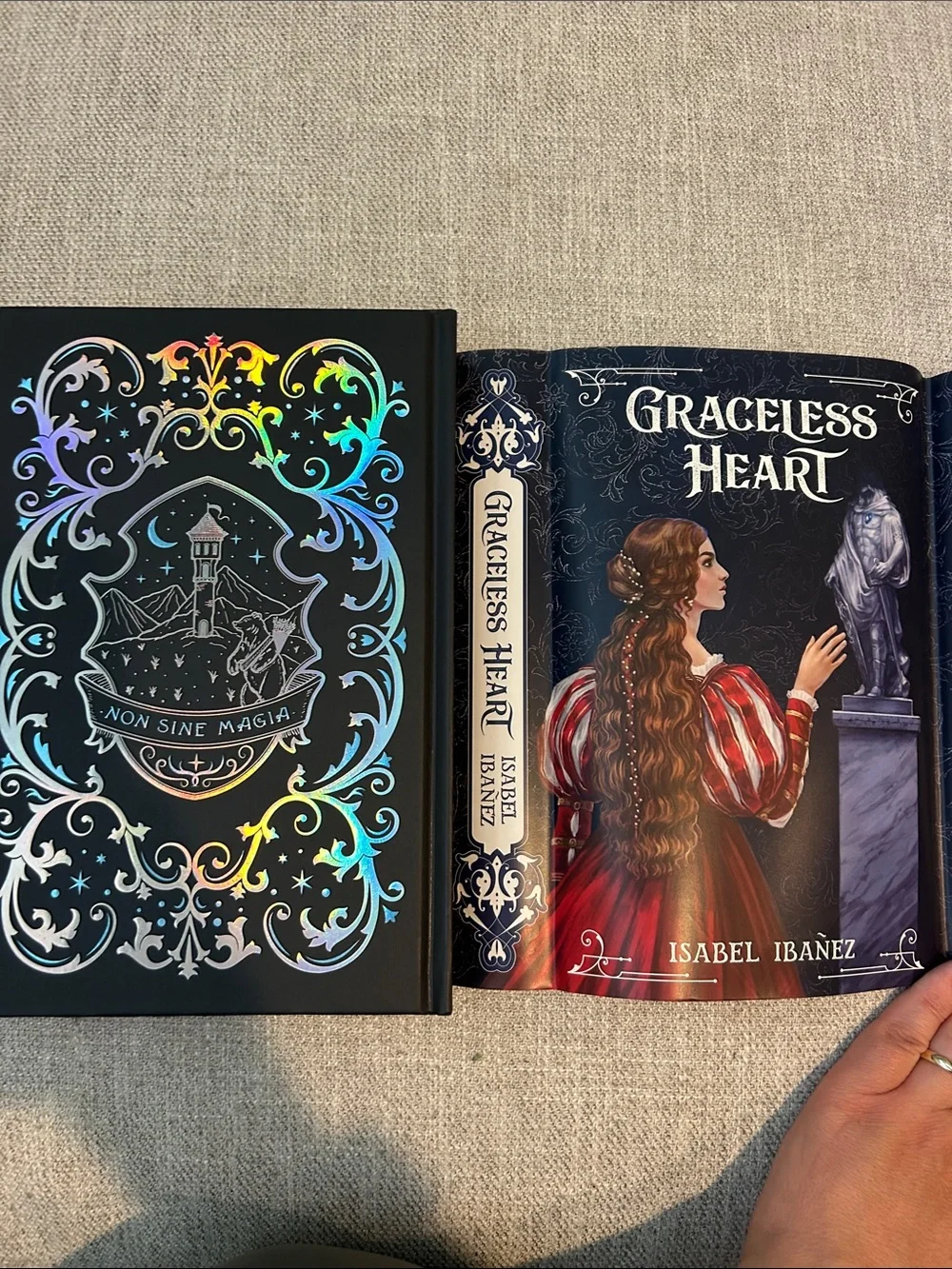 Graceless Heart Decorative Hardcover Book - Blue